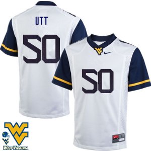 Men's West Virginia Mountaineers NCAA #50 Isaiah Utt White Authentic Nike Stitched College Football Jersey ZZ15V55VF